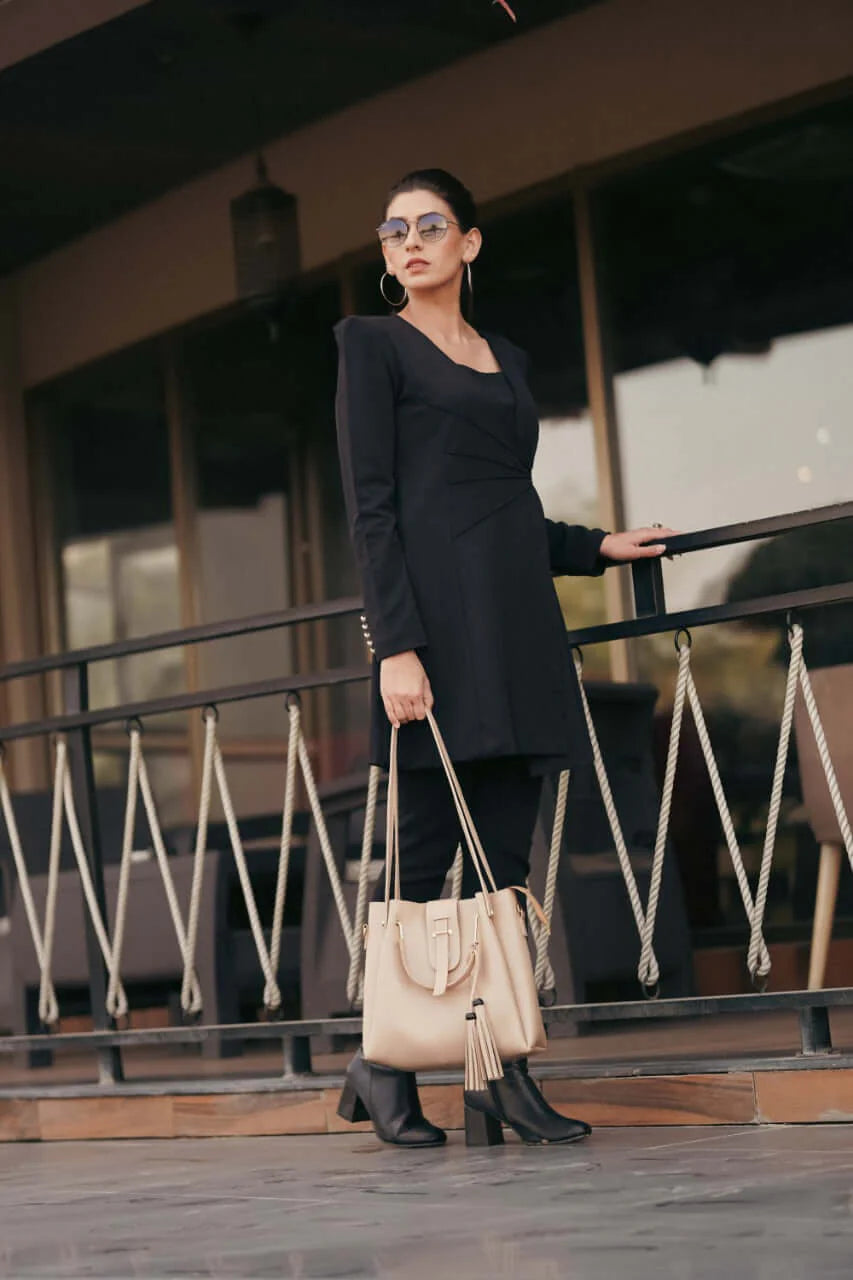 Imported Leather 3 Pcs Bag Set – Bronze Elegance for Women
